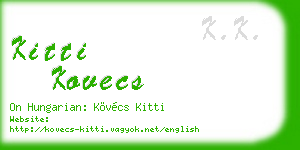 kitti kovecs business card
